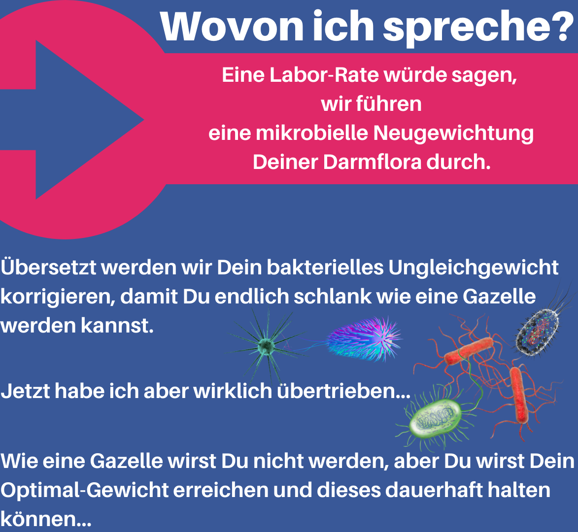 Wie ist es bei dir? Hast du mehr an nützlichen und schlank machenden Darmbakterien oder sind bei dir Krank- und Dickmacher in Überzahl? Du kannst es testen lassen